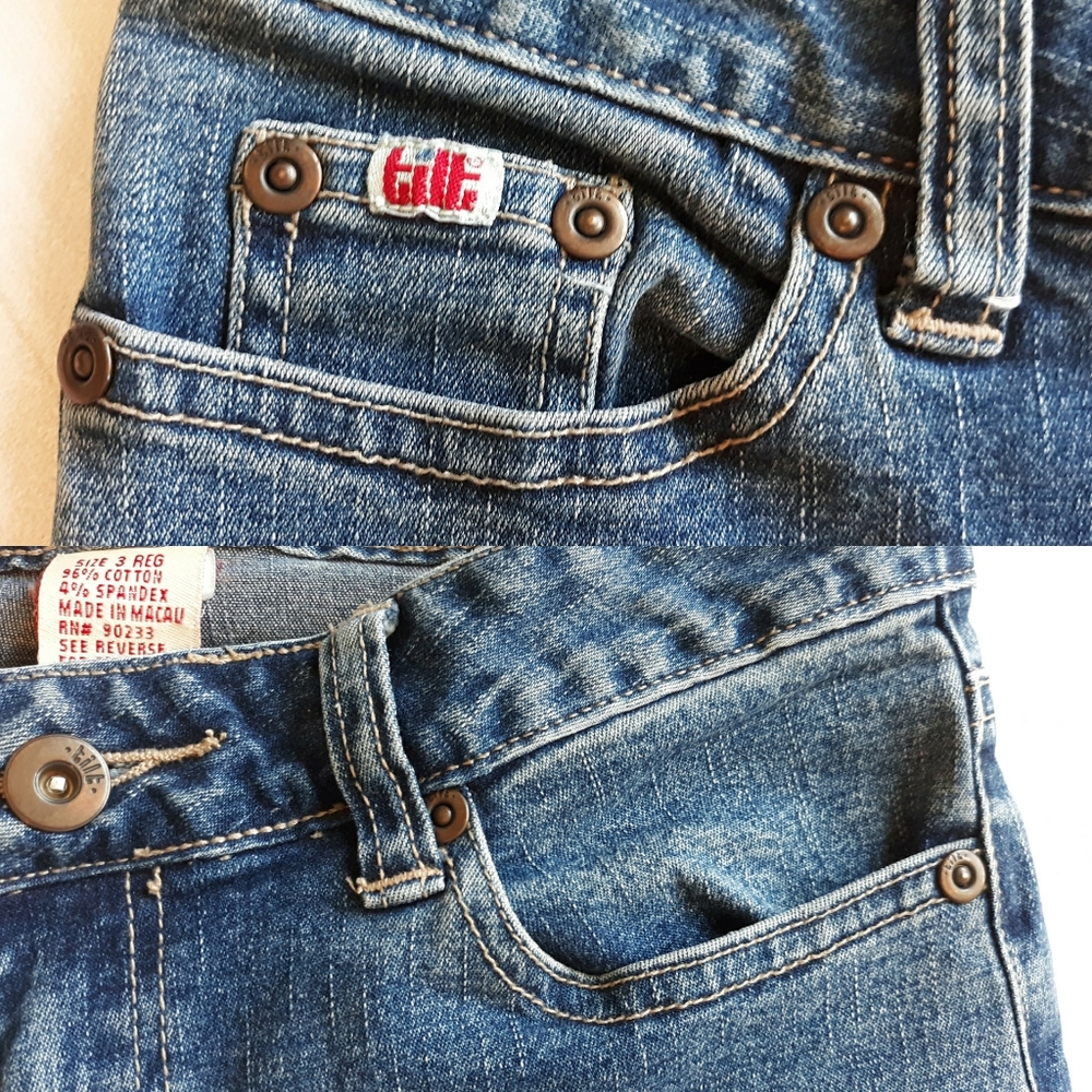 TILT Vintage Medium-Dark Wash Flare Jeans Size 3 Regular - Picture 7 of 12